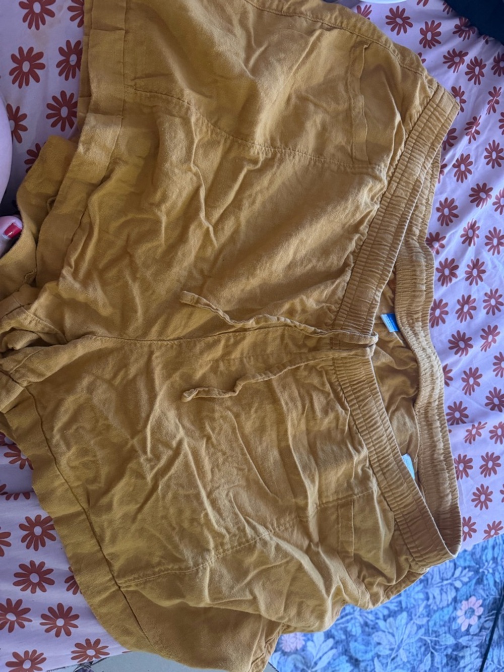 Old Navy Mustard Drawstring Lounge Shorts